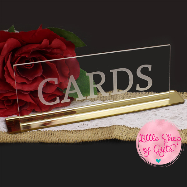 Clear Acrylic table Signs 2